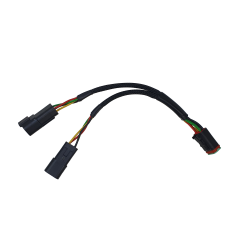 4 pole DT Deutsch Y cable. 1 female to 2 male