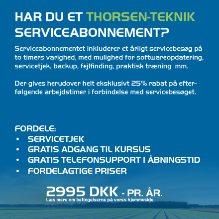 Serviceabonnement. Gldende 1 r.