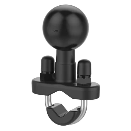 C-ball w. U-bolt for mounting at pipes size 1,27cm-2,54cm