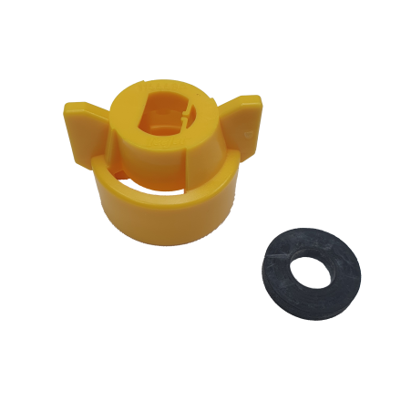 Quick TeeJet Cap, XR/TT/TTJ/AIXR, yellow, washer