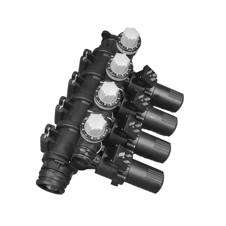 TeeJet 430 Manifold, 3-way Valves, 4 sections, M50 Flange