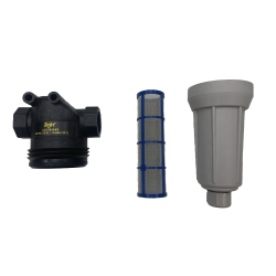 Strainer 1 1/4", Polypro, BSPT, ISO Blue, 50 Mesh