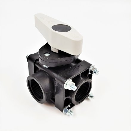 Ball Valve 3-way, BSPT 1 1/4